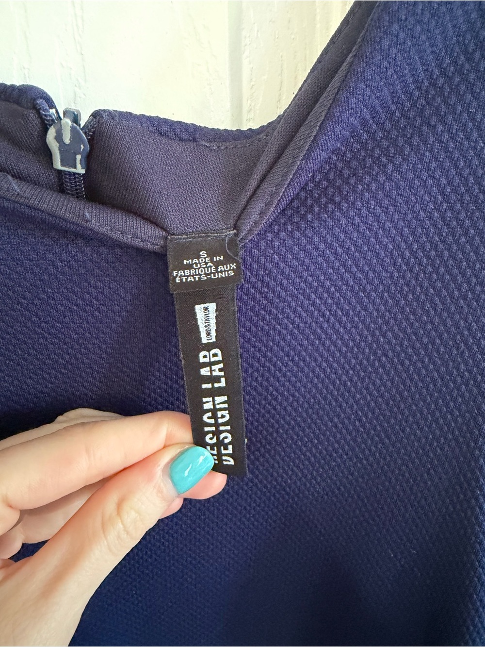 Lord & Taylor Design Lab Shift Dress Navy Size Small View 2